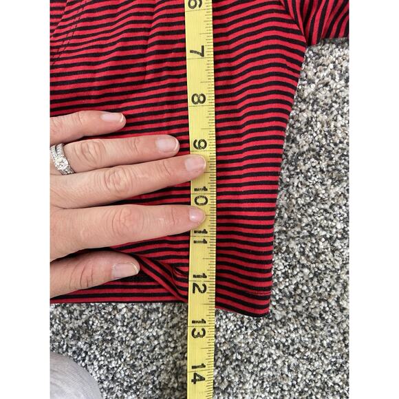 Women's Dolls Kill Current Mood Twist Front Cropped Long Sleeve Red Black Size M - Picture 6 of 8